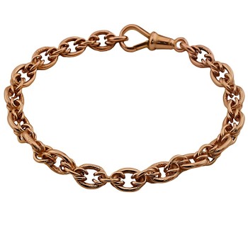 9ct rose gold 16g 7 ins belcher Bracelet